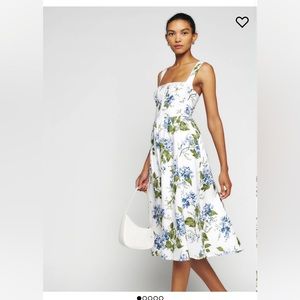 Reformation Tagliatelle Linen Dress in Rivera (Size 12 Floral). NWT.